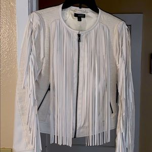 Brand new leather fringe jacket